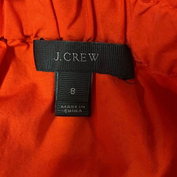J.Crew Red Poplin Off the Shoulder Top Size 8 - Picture 5 of 7